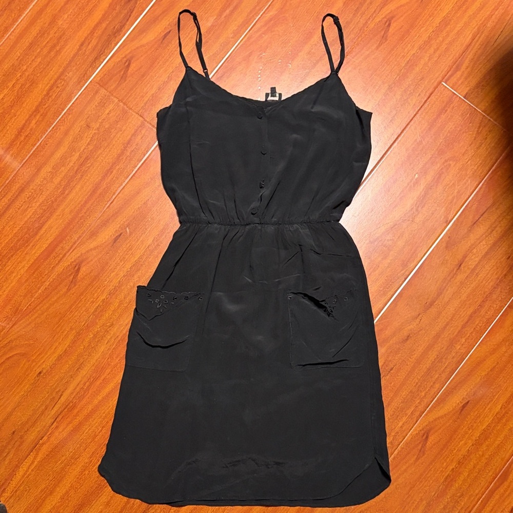 Babaton Black Mini Dress with Pockets